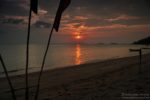 plaża, zachód słońca na Ko Pha Ngan