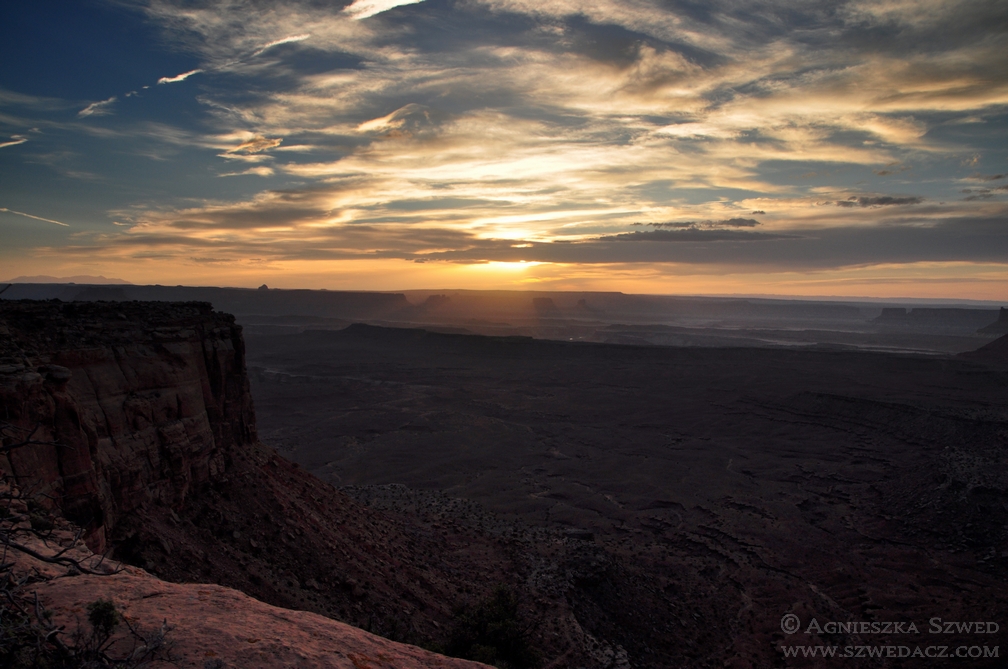 Zachód słońca w Canyonlands
