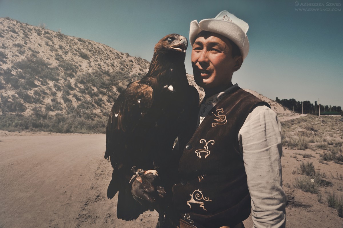 Polowanie z orłami - sokolnicy w Kirgistanie